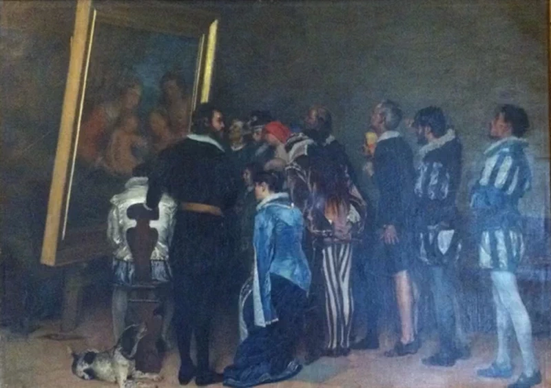 Il Correggio che mostra un suo quadro, 1880